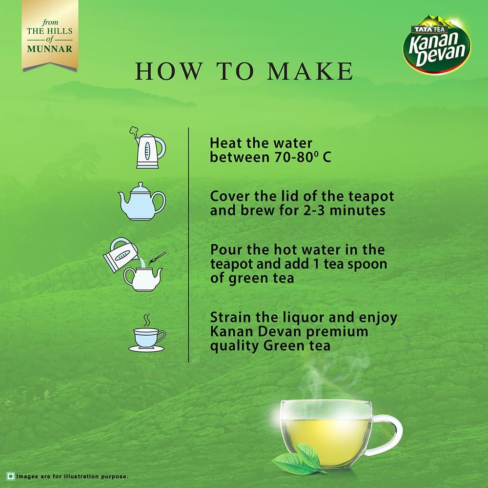 Kanan Devan Tata TeaKanan Devan, PremiumGreen Tea, From the Hills of Munnar, 100g