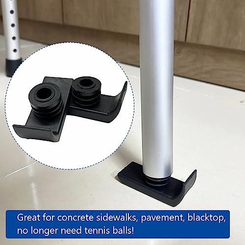 MESINURS Walker Glide Skis - Universal Replacement Feet Rubber Tips Cap for Folding Walker, 1-1/8 Inch, 2 Counts