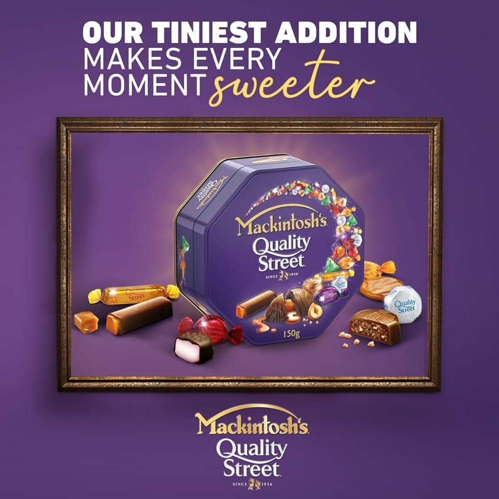 Generic Mackintosh\'s Quality Street Filled With A Variety Of Delicious Chocolates, Toffees, And Caramels, Each Individually Wrapped In Its Own Colorful Wrapper Tin 375Gram