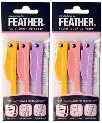 Feather Flamingo Feather Flamingo Facial Touch-up Razor (3 Razors X 2 Pack)