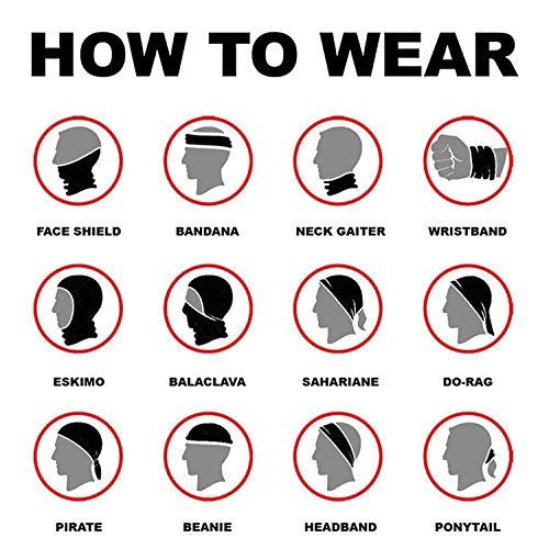 Madhavi Madhavi Headband Head Wrap Bandana Headwear Face Mask magic scarf for men & women Set Of 4