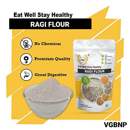 VGBNP VGBNP 100% Natural & Original Finger Millet Flour Kezhvaragu (Ragi Flour) Pure Nachani ka Aata (sprouted ragi flour|ragi huri hittu| Mandia) Healty Flour Fibre Rich/immunity builder-2kg.