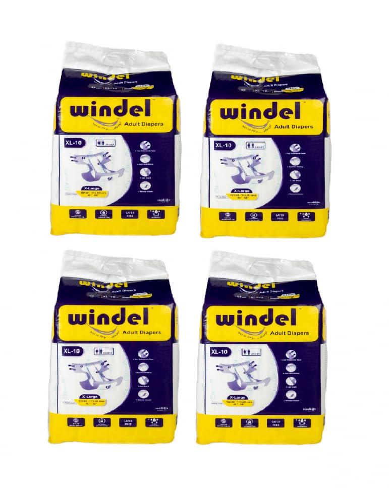 Generic Windel Adult Diaper Extra Large Size, 20 Count | Superior Odor-Lock Technology & Antibacterial Absorbent Core