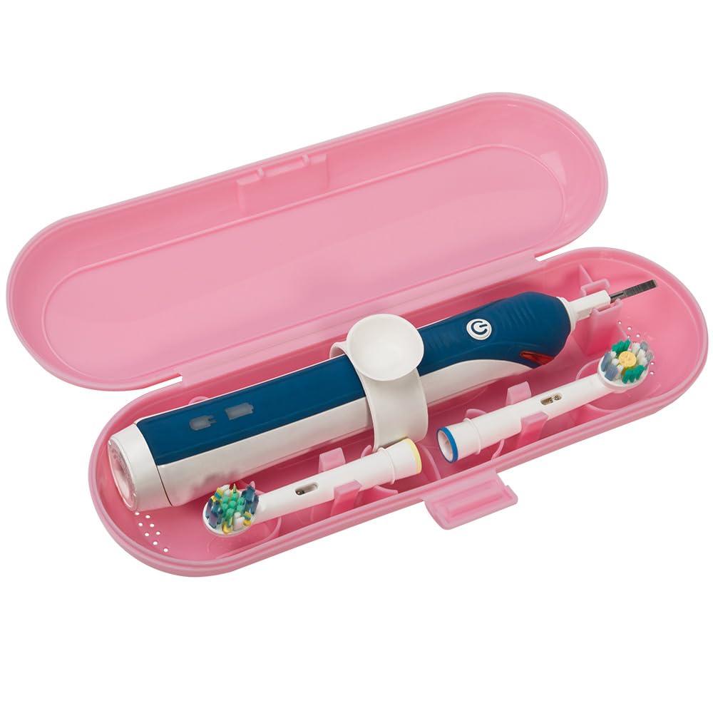 Nincha Plastic Electric Toothbrush Travel Case for Oral-B Pro Series, Pink