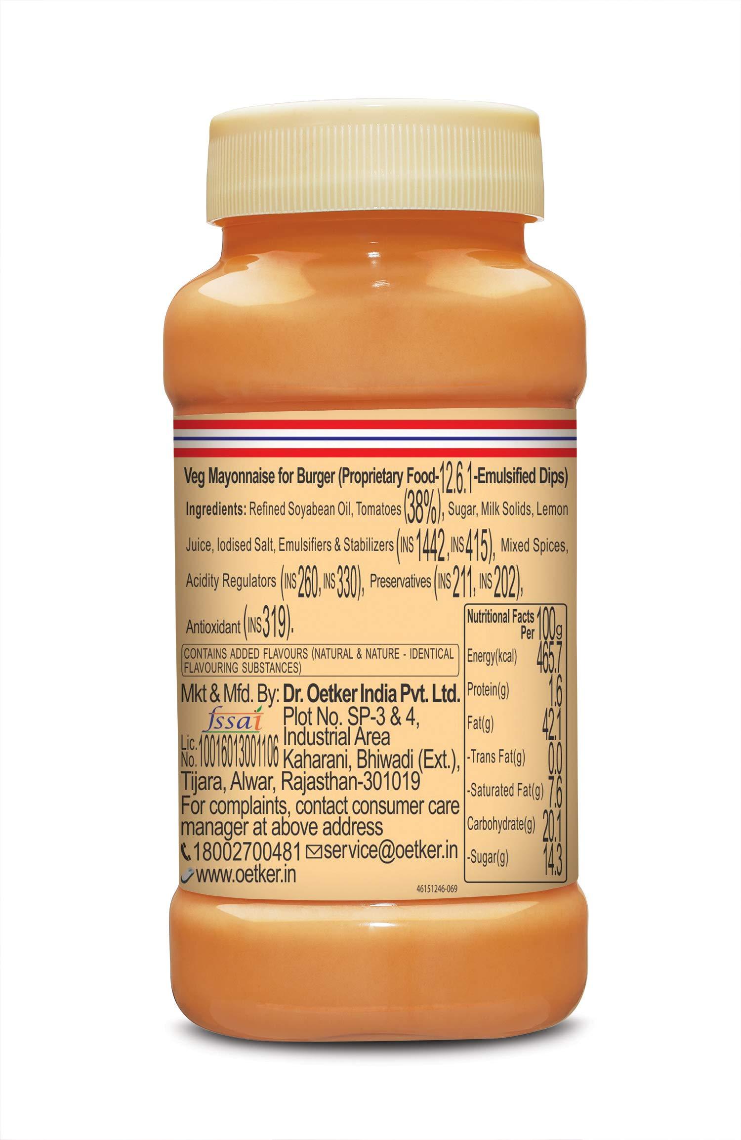 Dr. Oetker Dr. Oetker Funfoods Vegetarian Mayonnaise Combo -Veg Mayonnaise Original 250 Gram, Veg Mayonnaise Garlic 250 Gram and Burger Mayonnaise 250 Gram