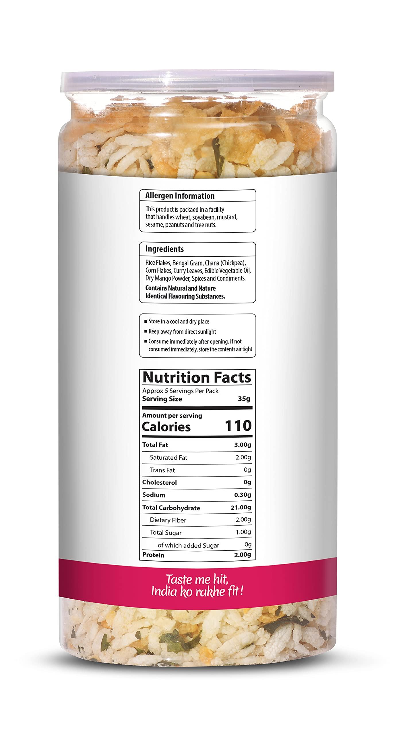 Yummiano Yummiano® Gluten Free Healthy Snacks Combo - Lite (Moong Dal Chips Garlic and Multi Chiwda) - Combined Weight: 300g