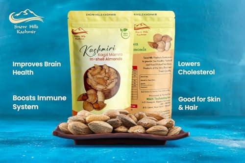 Snow Hills Kashmir Kashmiri kagzi badam in Shell (Mamra Badam) (4kg)