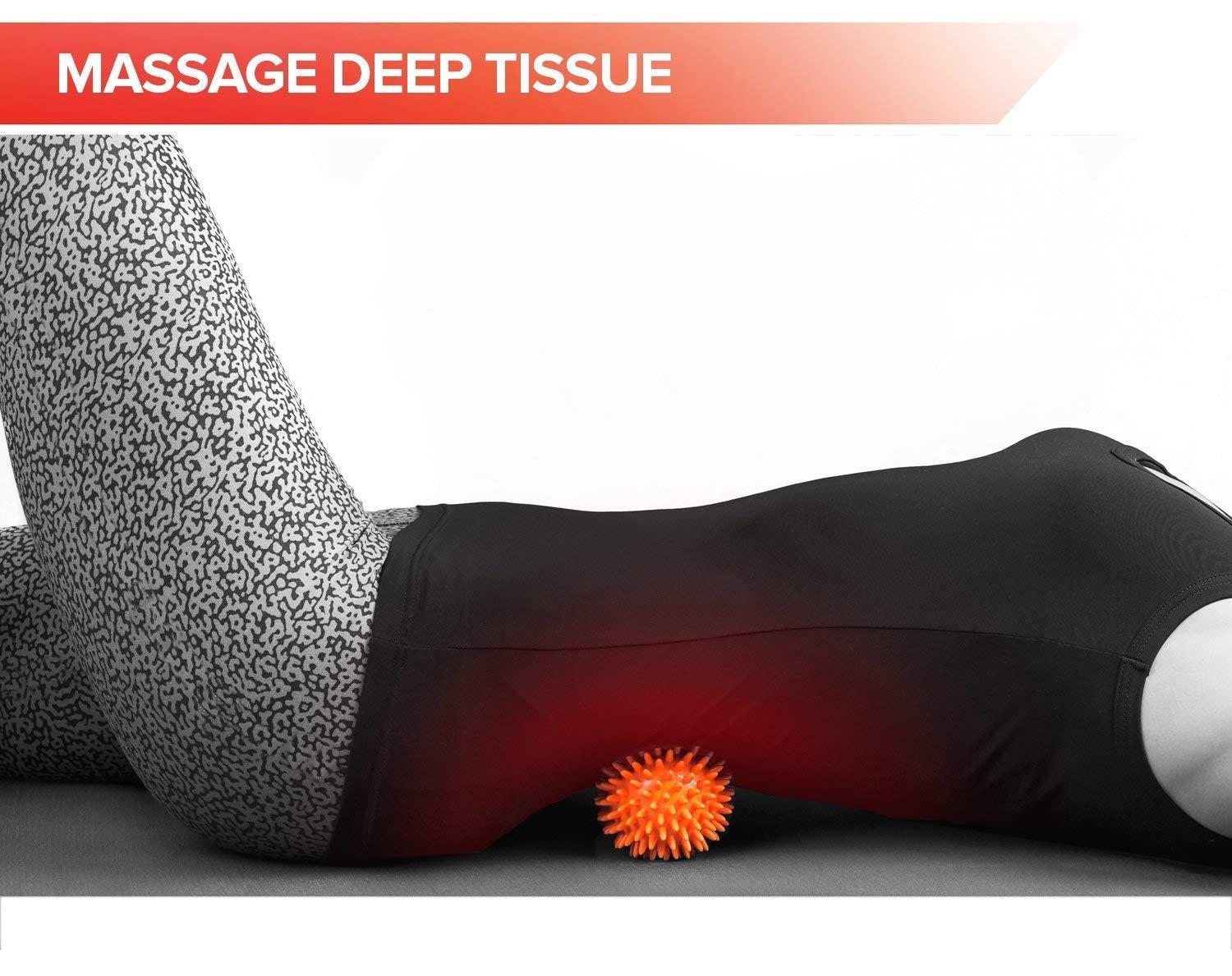 Forgesy Forgesy Rubber Spiky Balls for Plantar Fasciitis, Deep Tissue, Back, Foot Massage (Assorted Colour)