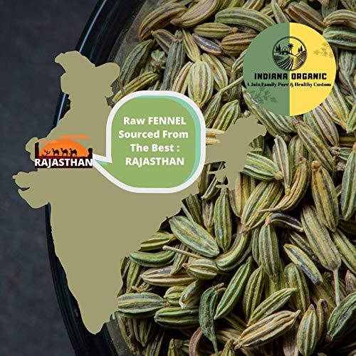 INDIANA ORGANIC Indiana Organic Combo, Cumin Seeds (Jeera) - 200 Gram, Fennel Seeds (Saunf) - 200 Gram Each