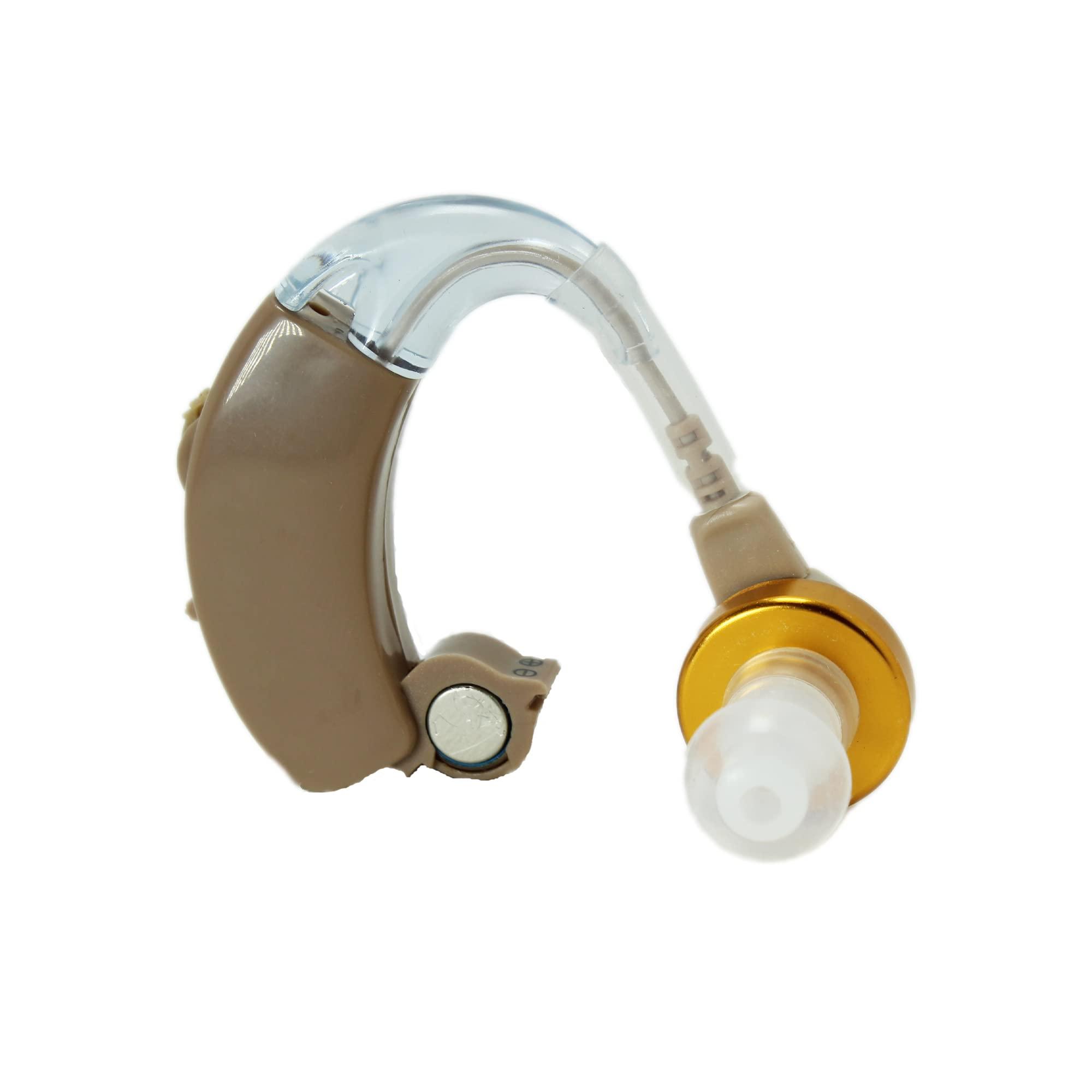 Dishan Dishan BTE Ear Deaf Machine for Old Senior Citizen Hearing Amplifier Listening Device Axon-B 19 with German Batteries Instrument for Moderate to Severe Loss