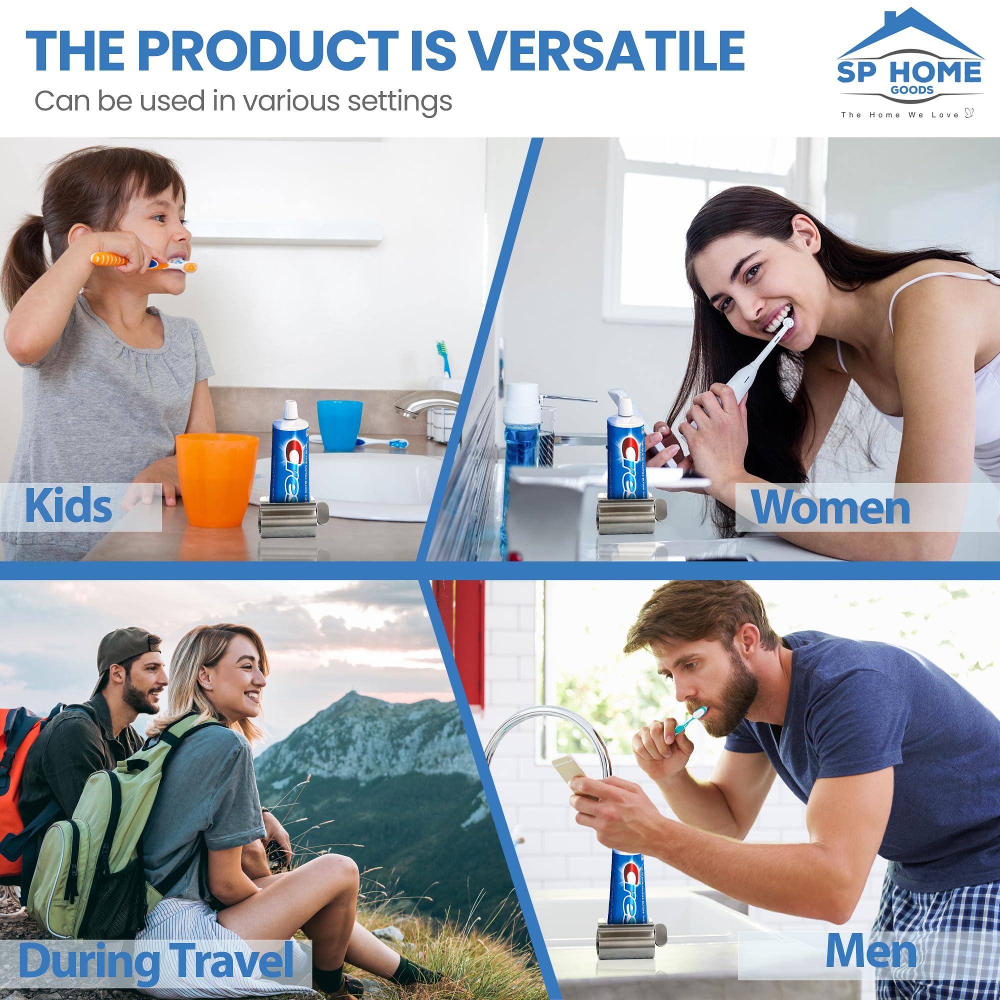 Smart House Inc Smart House Inc Toothpaste Squeezer Tube Roller - Set of 2 Stainless Steel Tube Squeezer Rollers, Saves Toothpaste, Creams, Puts An End To Waste (Stainless Steel)