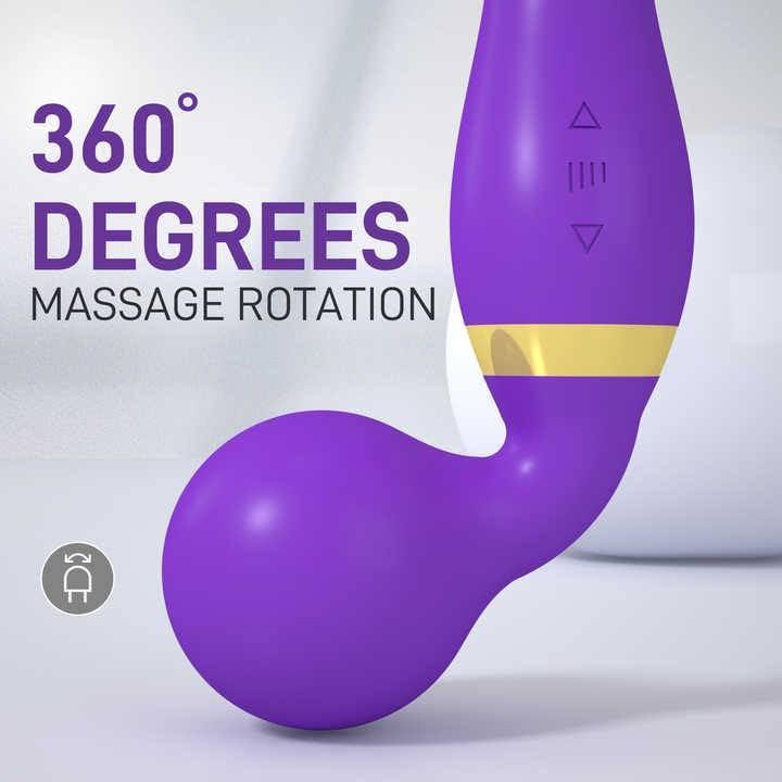 Trupradh Magic Mate Strong Sports Massager Dual Head/Dual motor Edition 8 speeds, 20 patterns, massager stick 360 Degrees rotation, Rechargeable, Waterproof, Pain Relief Relaxation Tissue Massage.(Multicolor)