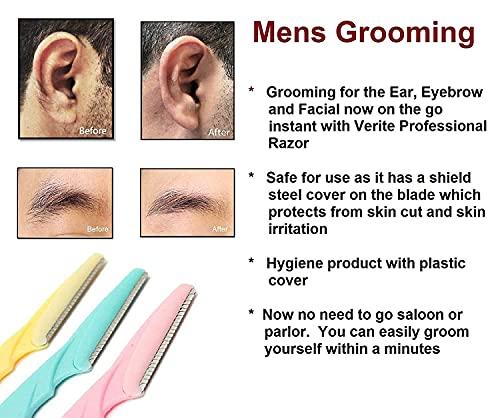 SKY DIAMOND SKY DIAMOND Eyebrow Razor,Facial Razors for Women,Facial Dermaplane Razors Shaver with Precision Cover,Use for Shaping Eyebrows or Removing Other Fine Hair (SET OF 3)