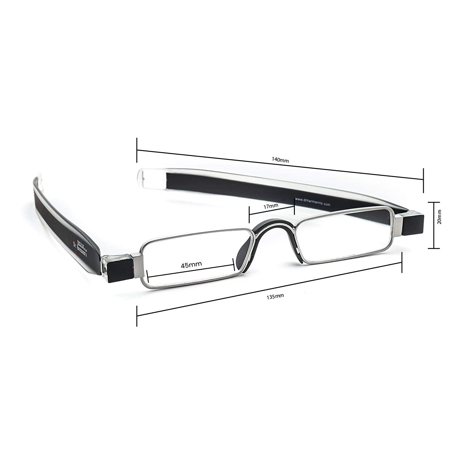 Dr.Harmann's Dr.Harmann's Rectangular Reading Glasses (Black/White) (Library 1M +2.75)