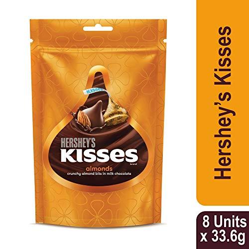 Hershey's Kisses Hershey's Kisses Almonds Chocolate, 33.6g (Pack of 8)
