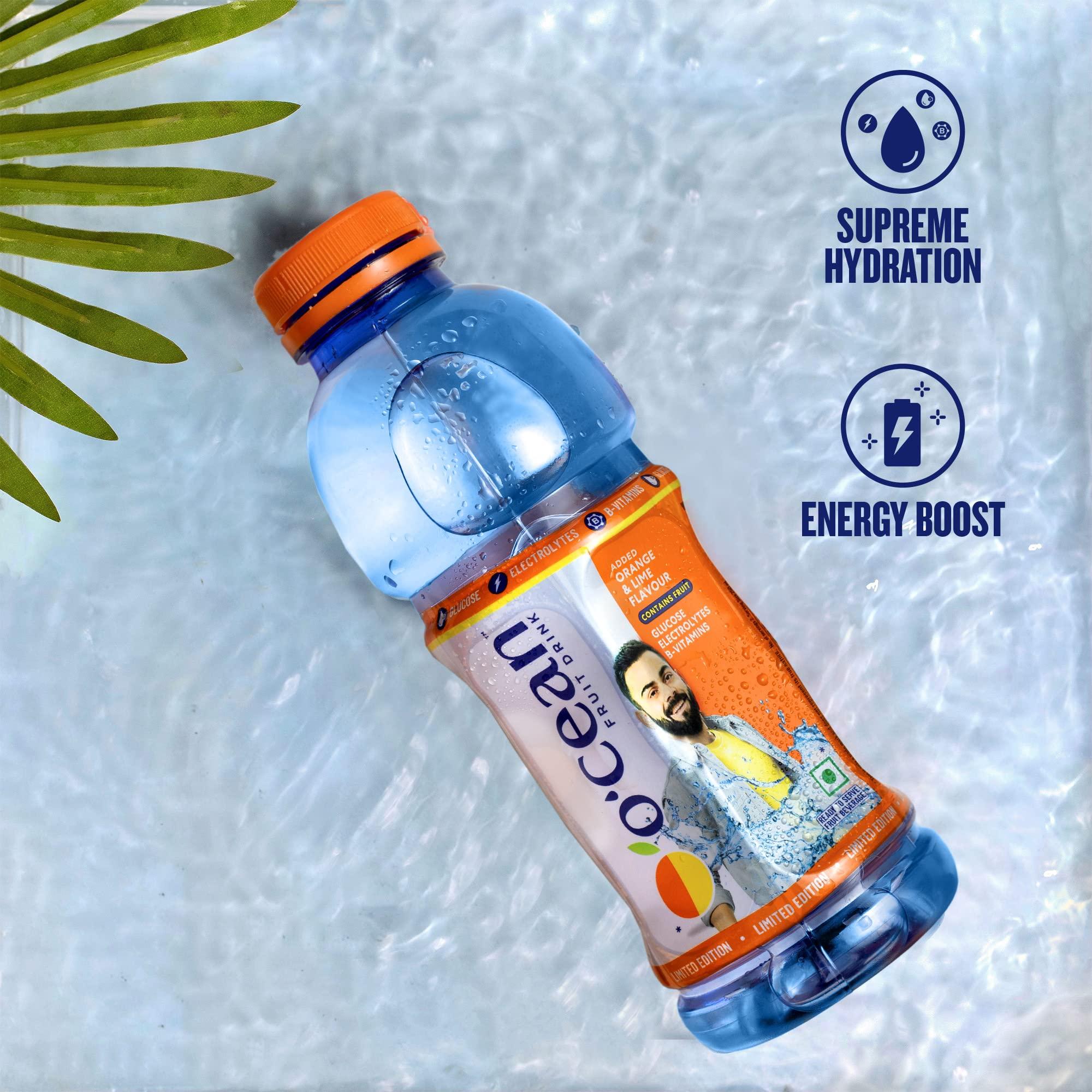 O'CEAN Ocean Fruit Drink Peach & Passion 500 ML (Pack of 6) and Orange & Lime Fruit Flavour 500 ML (Pack of 6)