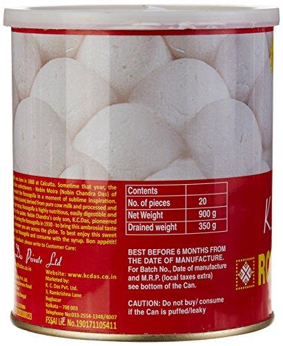 KC Das KC Das Rossogolla (20 Pieces) 900gm Can.