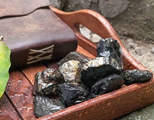 Crocon Crocon Black Agate Rough Bulk Natural Stone Raw Gemstone Tumbling Cabbing Polishing Gem Mining Energy Generator Chakra Balancing Reiki Healing Good Luck Home Office Decor Weight :-1/4Lb Approx