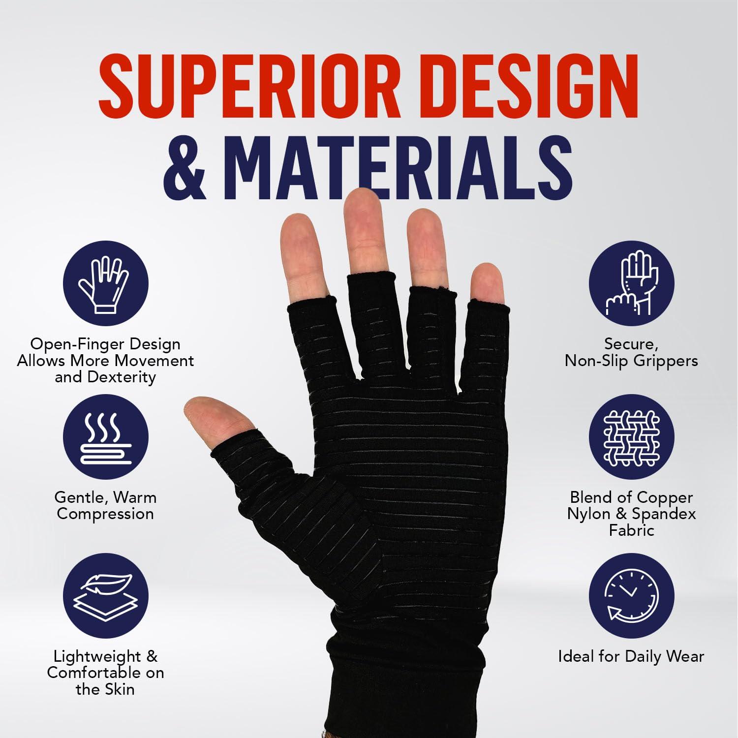 Dr. Arthritis Doctor Developed Copper Gloves Compression Gloves For Arthritis and DOCTOR WRITTEN HANDBOOK -Relieve Arthritis Symptoms Raynauds Disease Carpal Tunnel M M