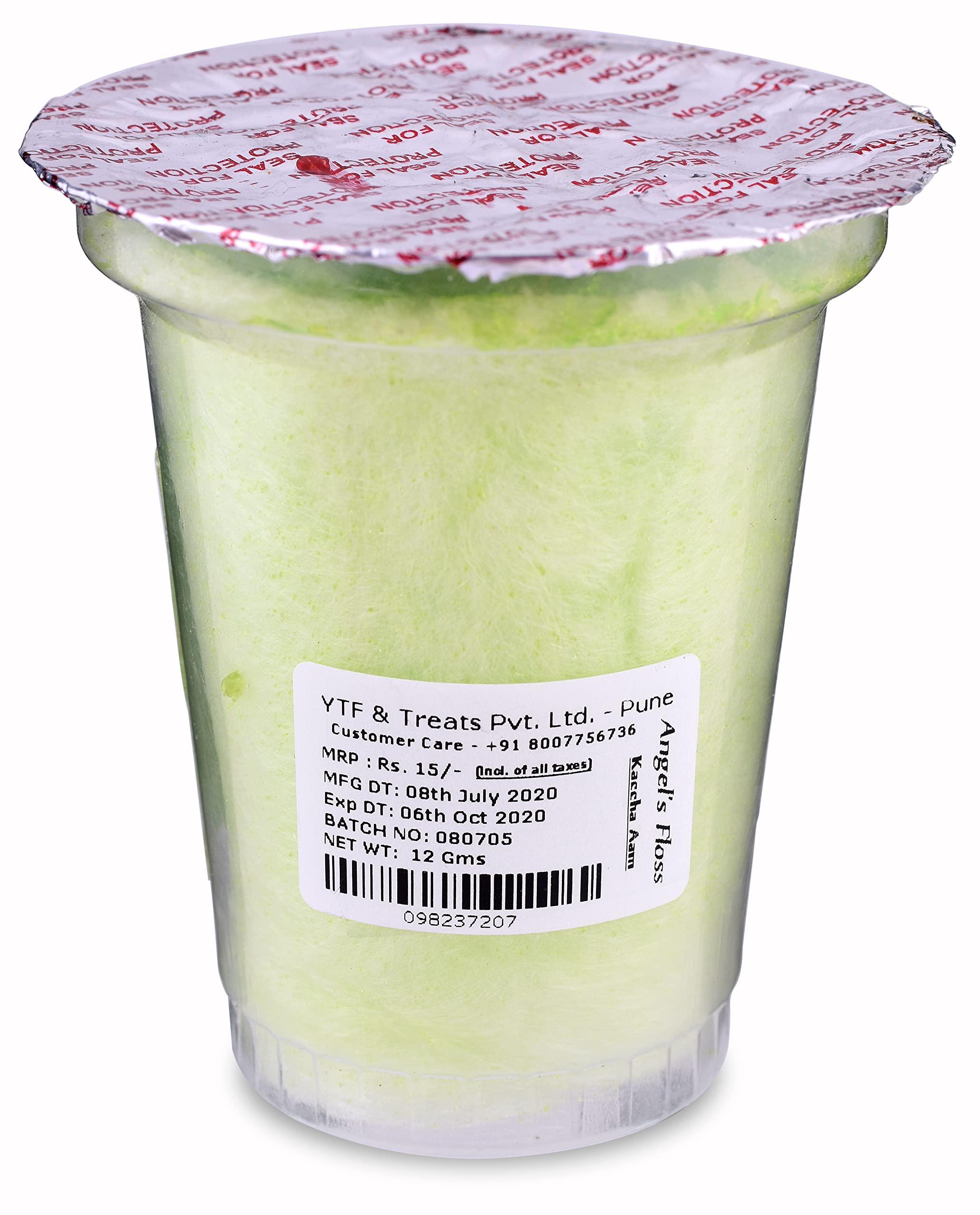 Angels Floss Angels Floss Cotton Candy's / Candy Floss / Buddhi Ke Baal - Kaccha Aam Flavour (12 GMS Each, Pack of 12 Units)