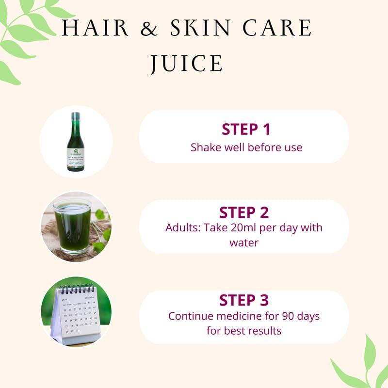 Vedchakra Vedchakra\'s Hair and Skin Care Juice - 500 ml | Amla, Bahera, Harad, and Tulsi for Glowing Skin and Strong Hair | Formulated & Trusted by Ayurvedic Doctors (Pack of 3)