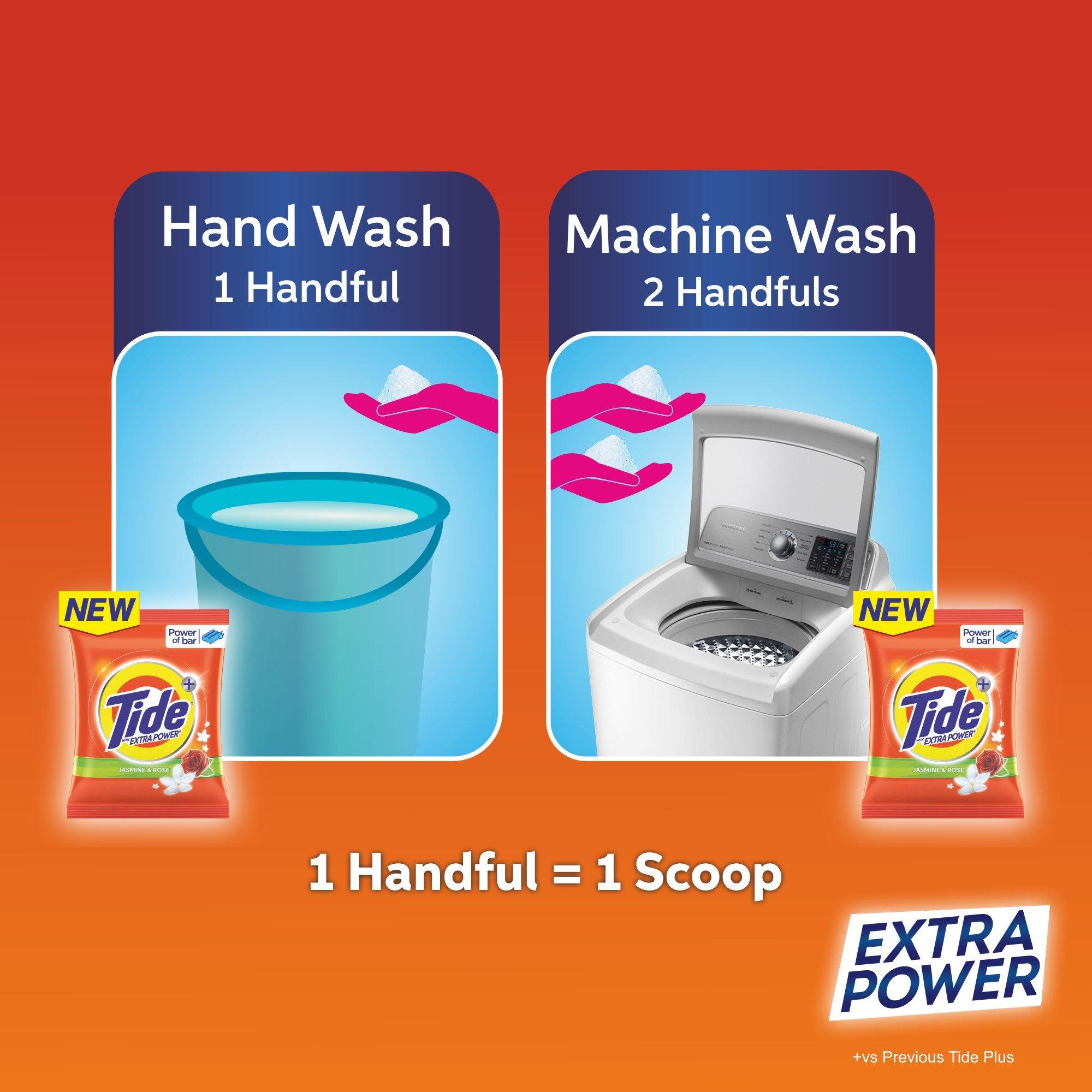 Tide Tide Plus Extra Power Detergent Washing Powder - 4 Kg (Jasmine And Rose), Pack of 1