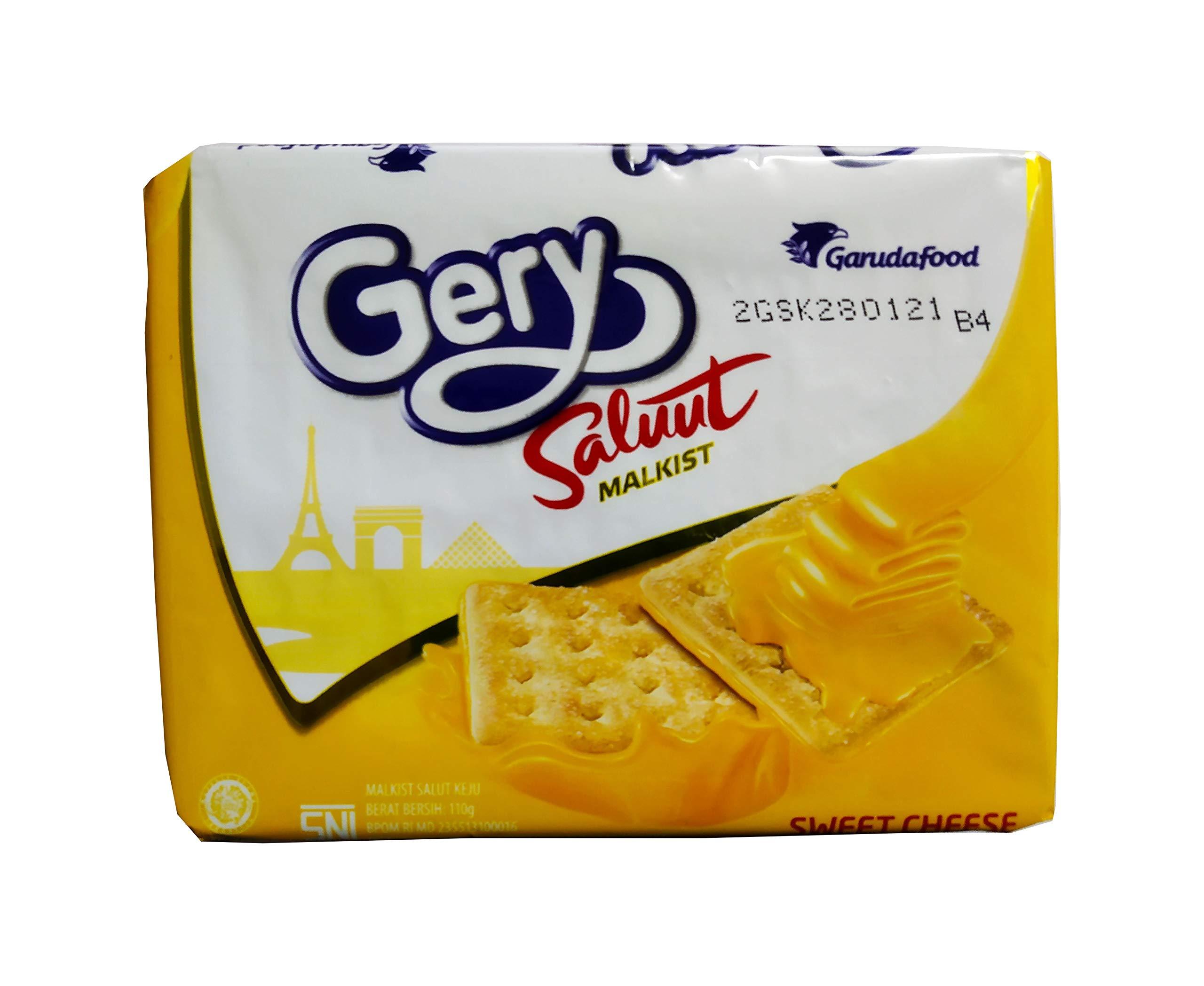 Gery Gery Saluut Malkist Sweet Cheese Cracker Biscuits (Imported),110g (Pack of 2)