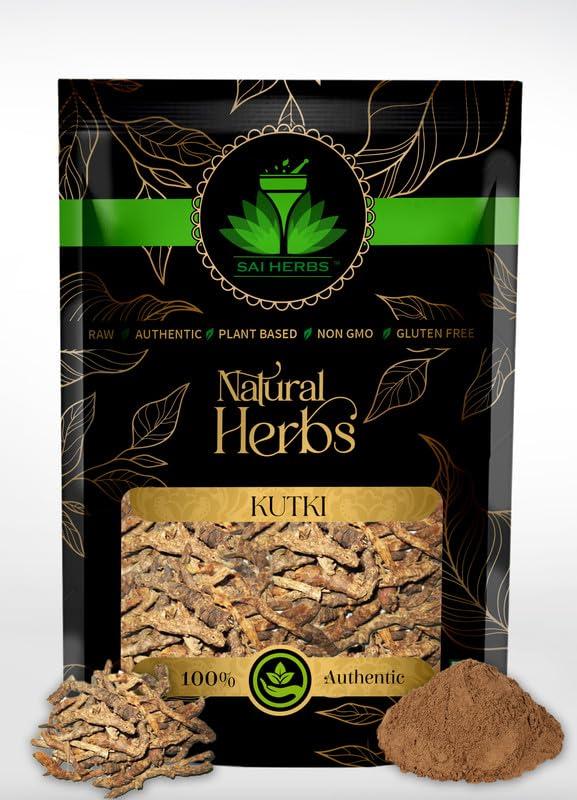 SAI HERBS SAI HERBS Kutki - Kutki Root - Katuki Jadd - Kutaki Roots - Picrorhiza Kurroa - Pure & Natural (500 Grams)