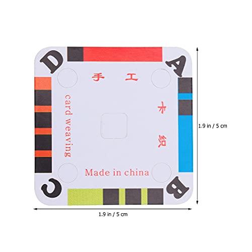 HEALLILY 200Pcs DIY Weaving Cards Paper Loom Cards Tablet Loom Weaving Supplies