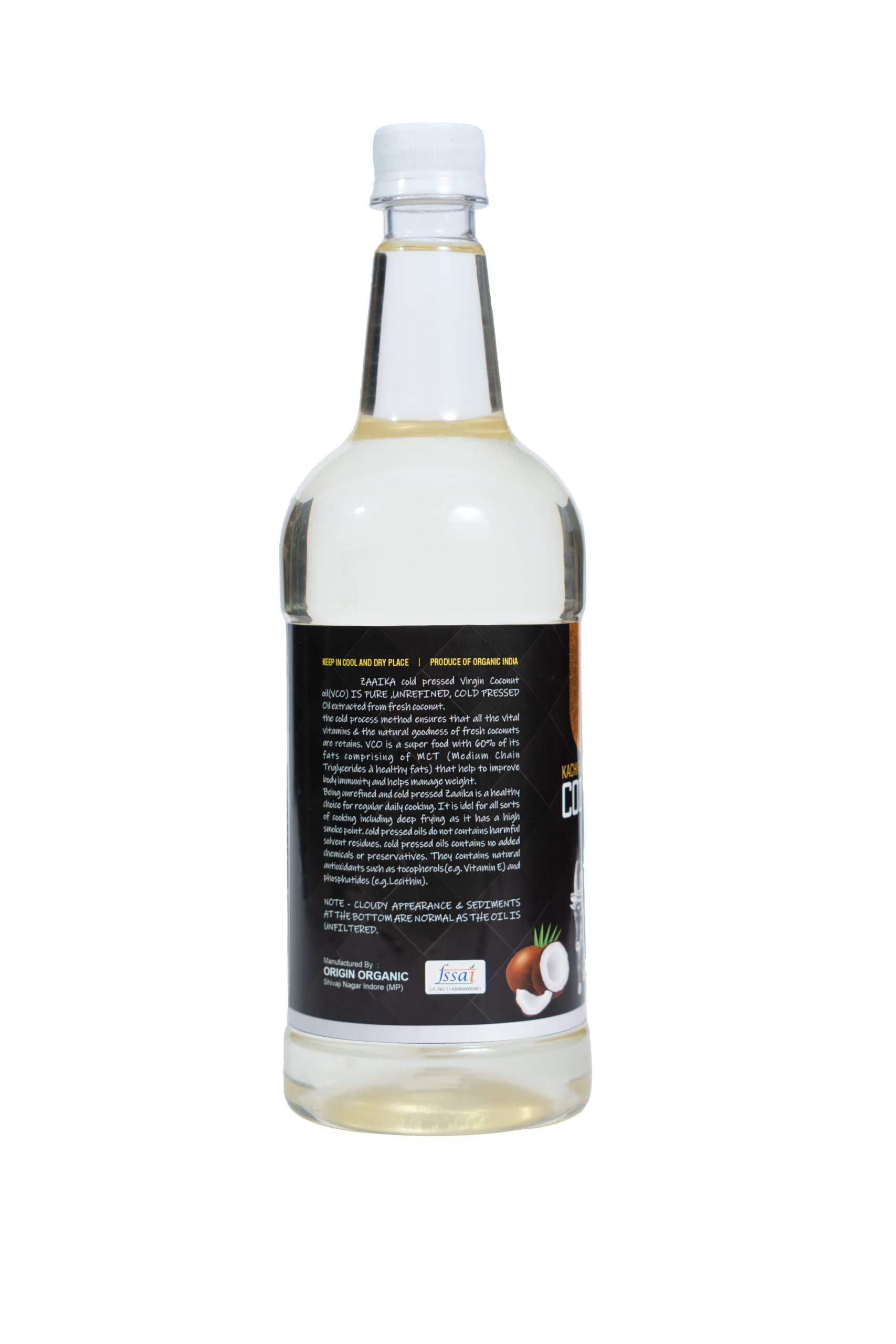 ZAAIKA ZAAIKA Cold Pressed Vergin Coconut Cooking Oil - 1L