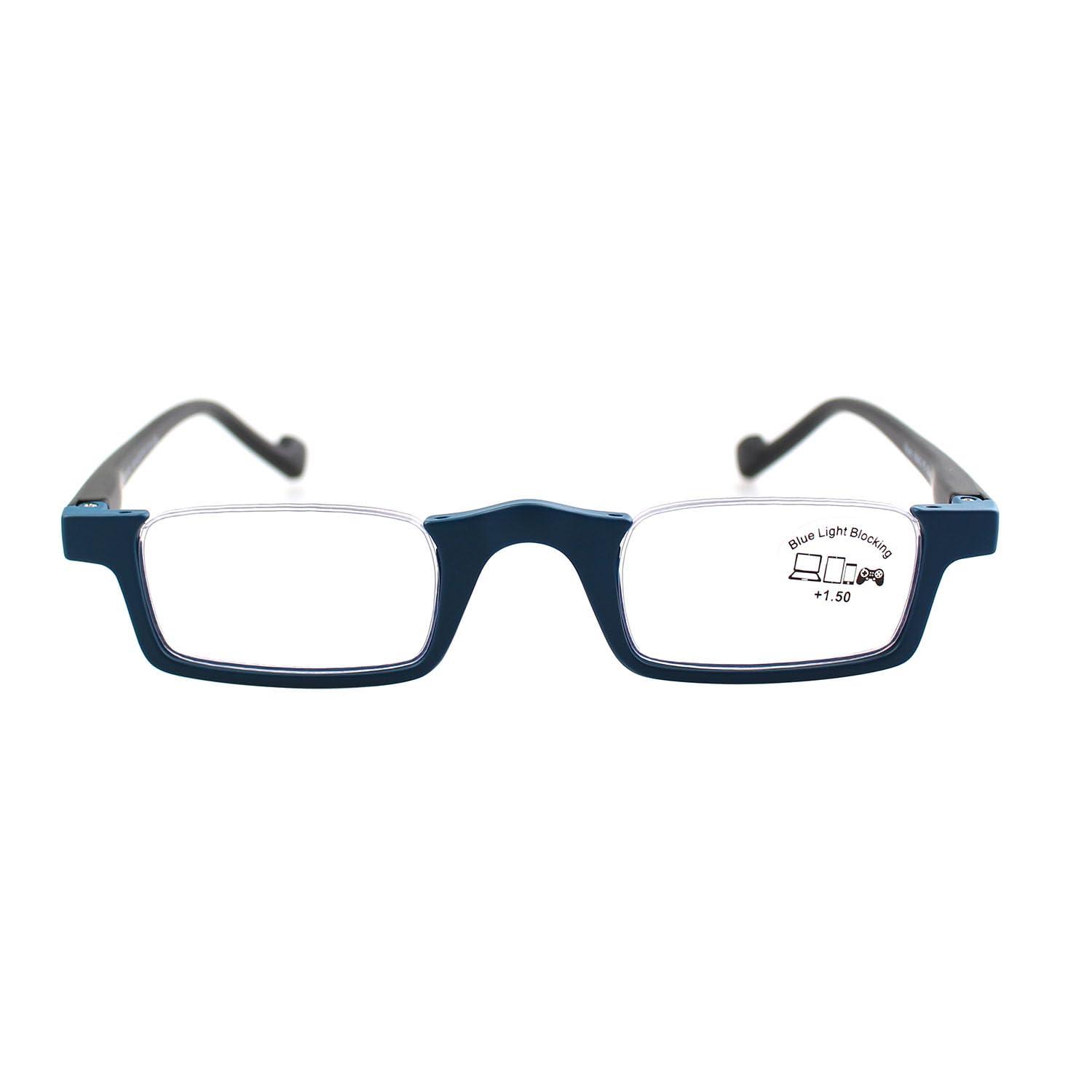 ESPERTO READERS ESPERTO READERS Roady Reading Glasses - Blue Cut Lens With Antireflection & Ultra Light Weight For Men & Women +1.00 to +3.00 Power Half Rim - Blue (+1.75)