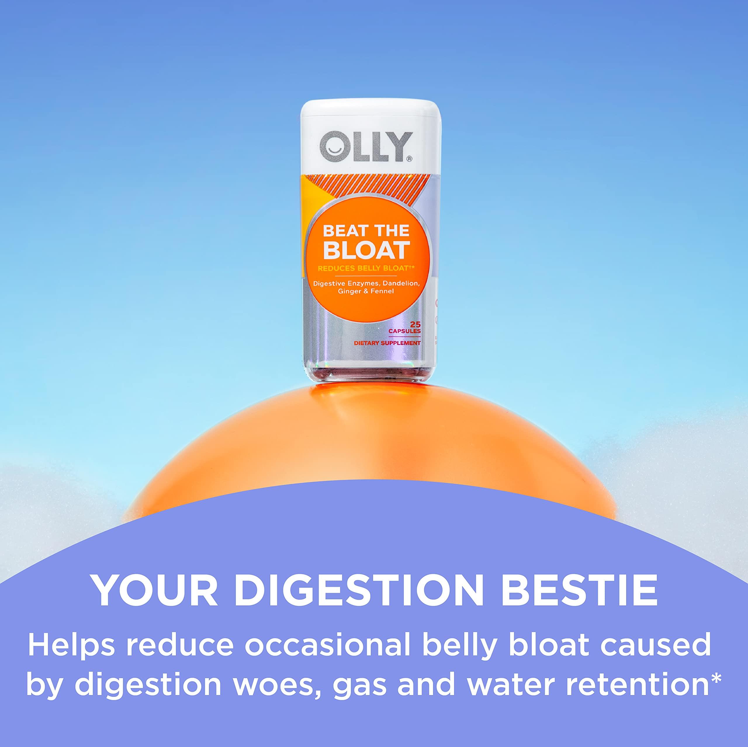 OLLY Olly Beat The Bloat Reduces Belly Bloat, 25 Capsules