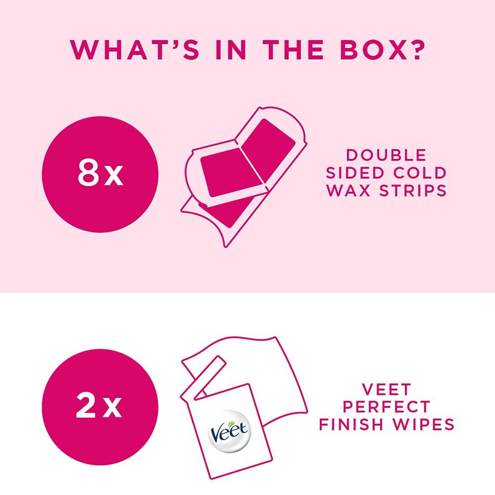 Veet Veet Full Body Waxing Kit for Dry Skin - 8 Strips (Pack of 2)