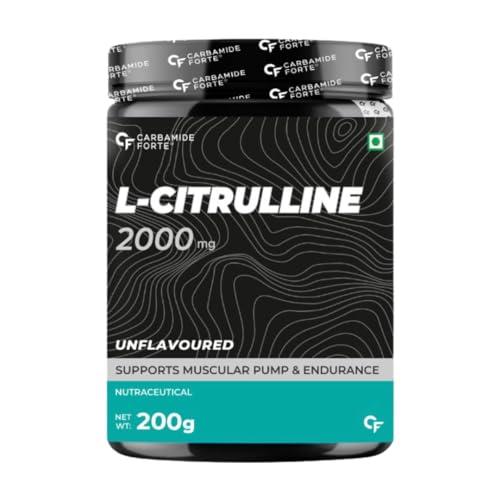 Carbamide Forte Carbamide Forte L Citrulline Powder 2000mg | Boosts Nitric Oxide, Pre Workout Supplements for Men & Women - Unflavoured - 100 SERVINGS - 200g