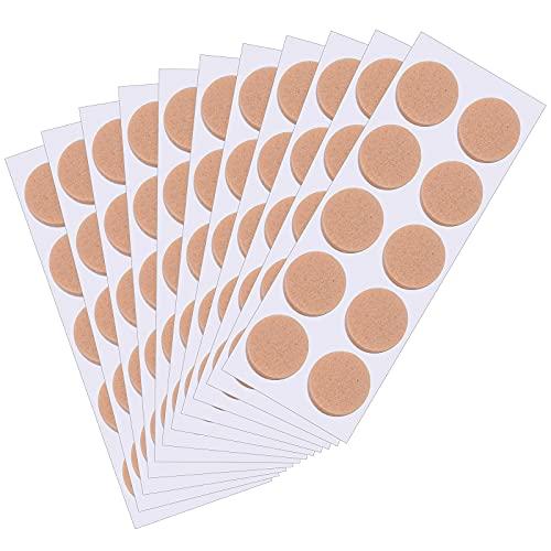 Jdesun 20 Sheets (200pcs) Earring Support Foam Patches Round Earring Lifters for Droopy Heavy Large Earrings Support Pads Waterproof Lifting Patches Ear Lobe Support Backs, Skin Color