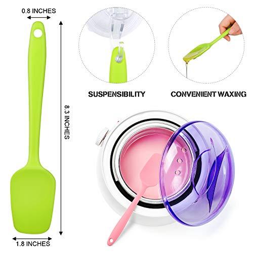 Patelai 3 Pieces Non-stick Wax Spatulas Silicone Waxing Applicator Hair Removal Waxing Applicator Reusable Large Hard Wax Sticks for Home Salon Body Use