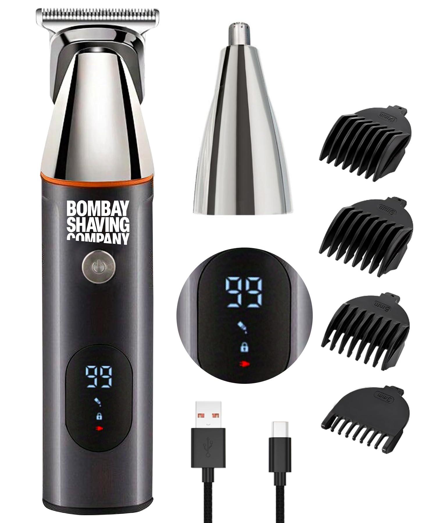Bombay Shaving Company Bombay Shaving Company Premium Multi Grooming Trimmer for Men | Body and Beard Trimmer for Man | Multi Styling Rotary Comb, IPX6 Waterproof, 90 Min Run Time, 2 Hrs Charge Time | 1 PC