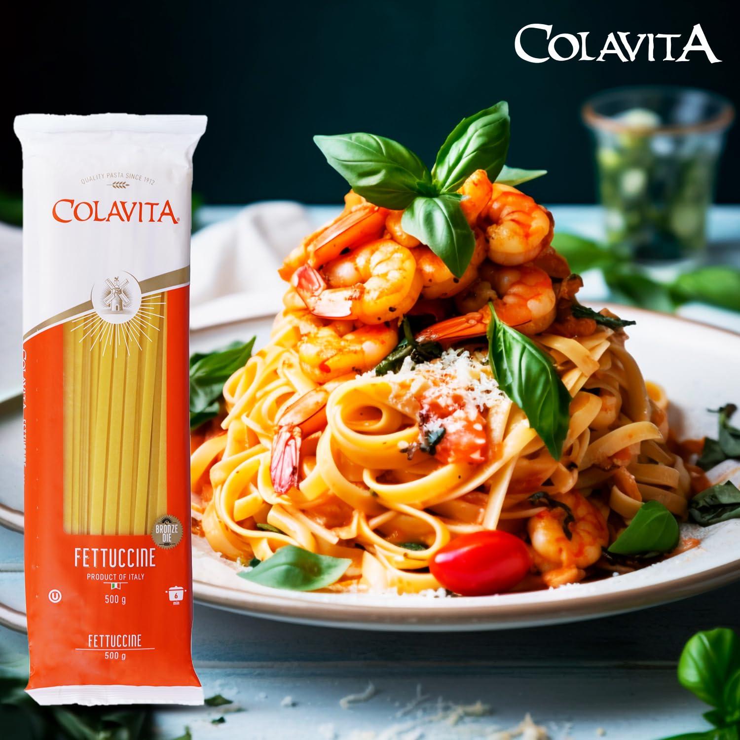 COLAVITA Colavita Fettucine Italian Pasta 500g | Imported from Italy Healthy l Best for Kids | Unique Shape
