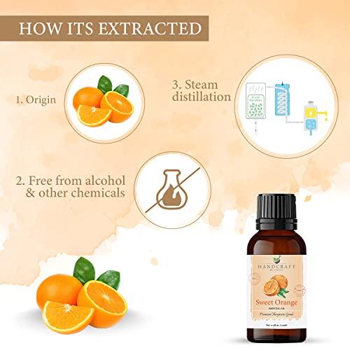 Handcraft Blends Handcraft Blends Sweet Orange Essential Oil - 100% Pure and Natural - Premium Therapeutic Grade with Premium Glass Dropper (30 ml)