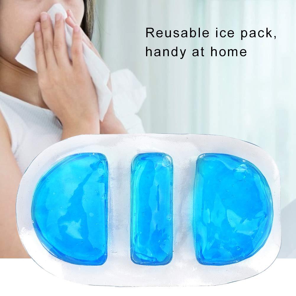 Focket Focket Reusable Gel Ice Packs for Nose, Portable Exclusive Nose Cold Gel Ice Pack Cold Compress, Natural Safe Cooling Refreshing Cold Ice Pack, Extremely Durable and Strong Seals for Injuries