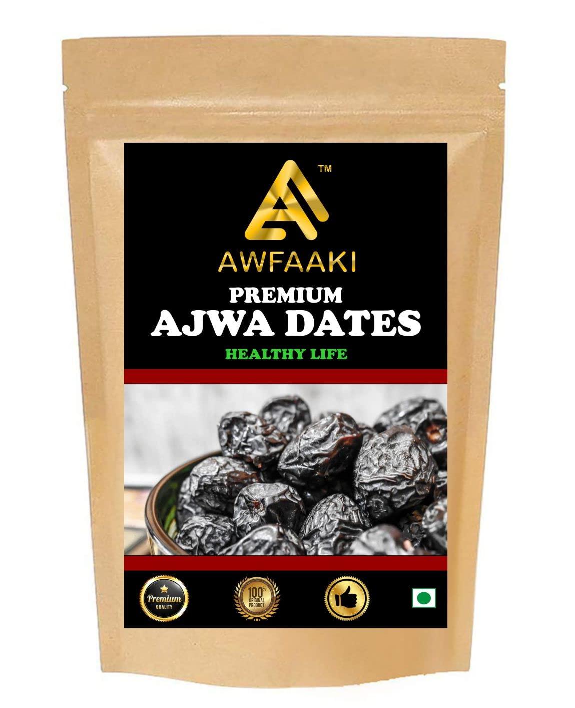 AWFAAKI Awfaaki Ajwa Dates | Ajva Dates | Saudi Arabia (500 g)