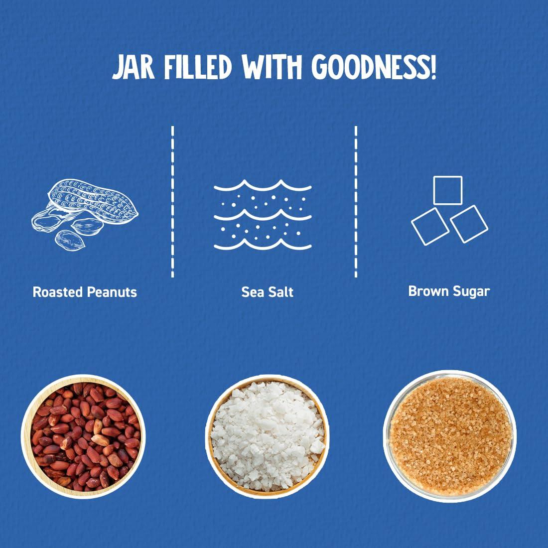 Alpino ALPINO Classic Peanut Butter Crunch 200 G - Roasted Peanuts, Brown Sugar & Sea Salt - 24g Protein, Gluten Free Plant Based Peanut Butter Crunchy