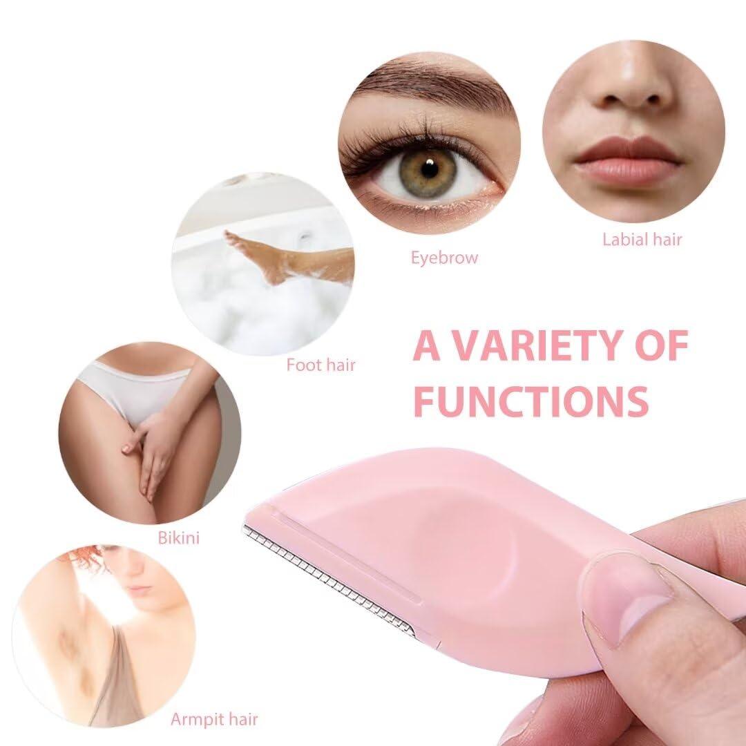 USonline911 Eyebrow Razor For Women Facial Razor For Women Peach Fuzz Facial Hair Fuzz On Face Upper Lip Eyebrow Trimmer Shaper Shaver Safty And Portable With Precision Cover For Men And Women 3 Pieces