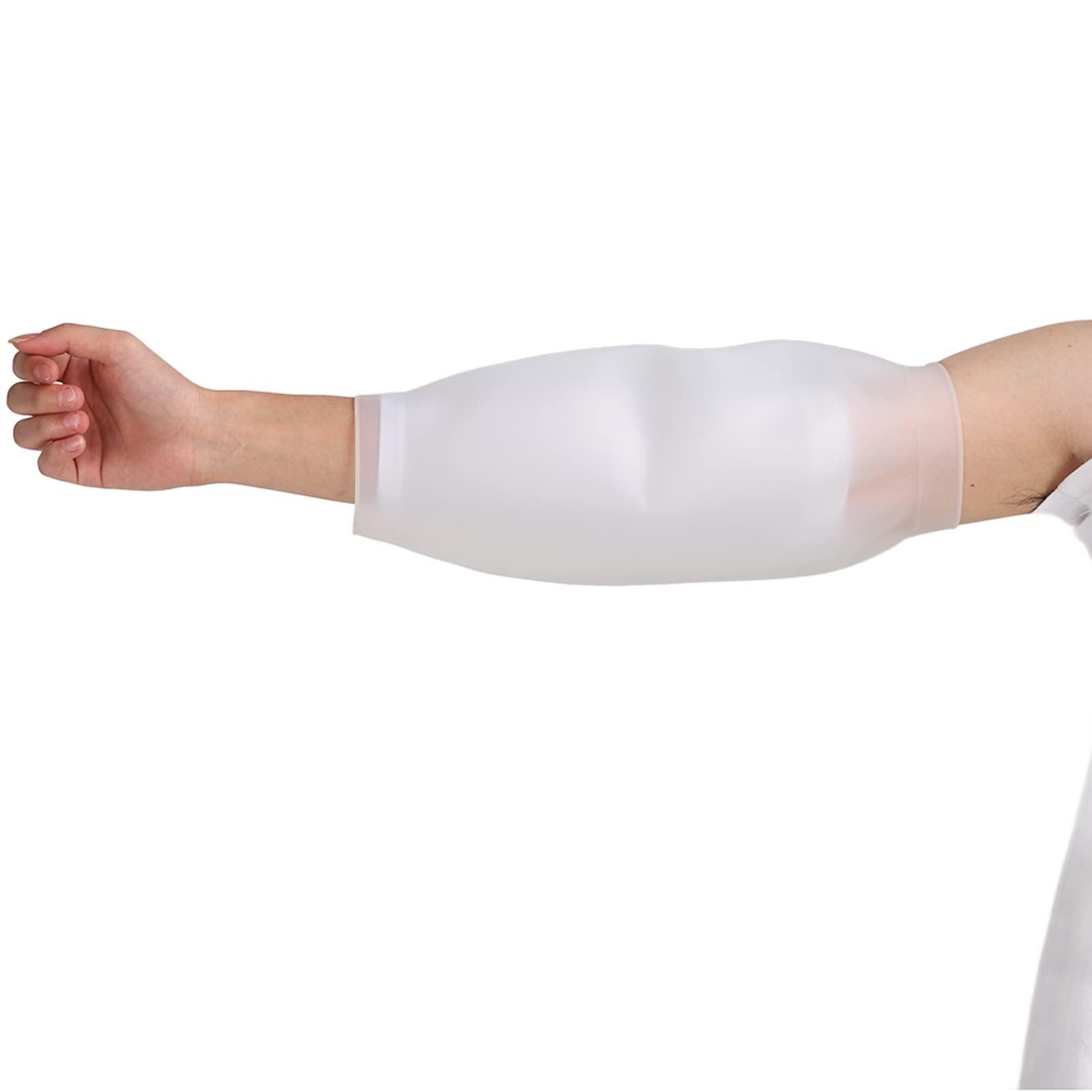 Asixxsix PICC Line Shower Cover, Arm PICC Line Sleeve Protector Waterproof Silicone Elasticity for Skin Problems (L)