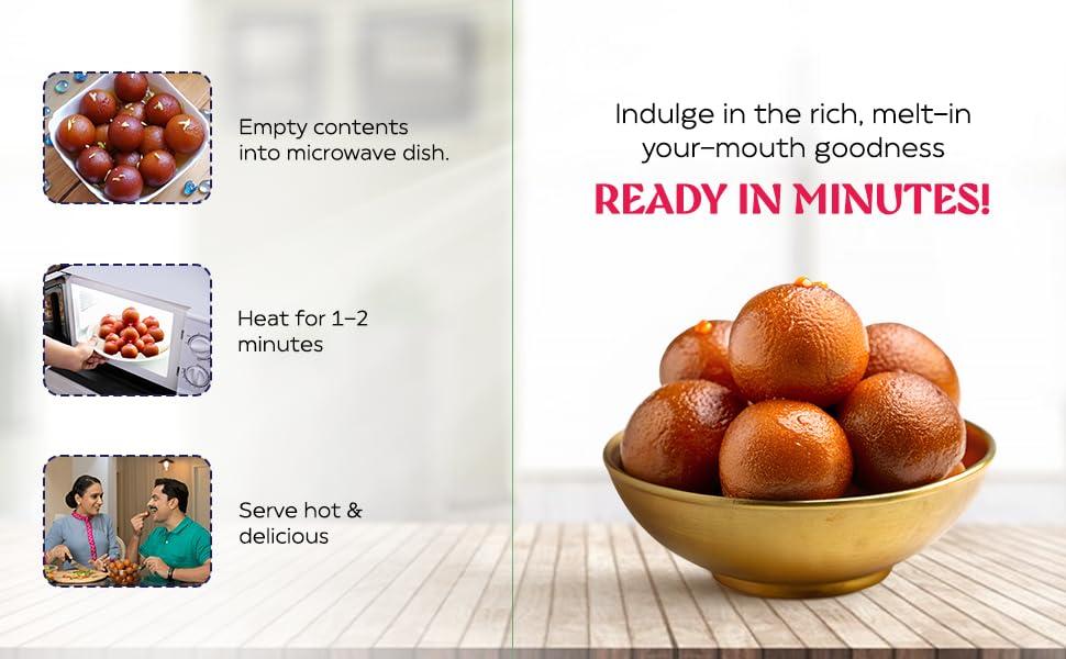 HOCCO HOCCO Ready To Eat Gulab jamun 1 kg | Soft & Delicious | Open & Eat | Pure Veg Sweets | for festival gifting occasions | Mouth-Watering Indian Mithai | No Added Colors, and Preservatives