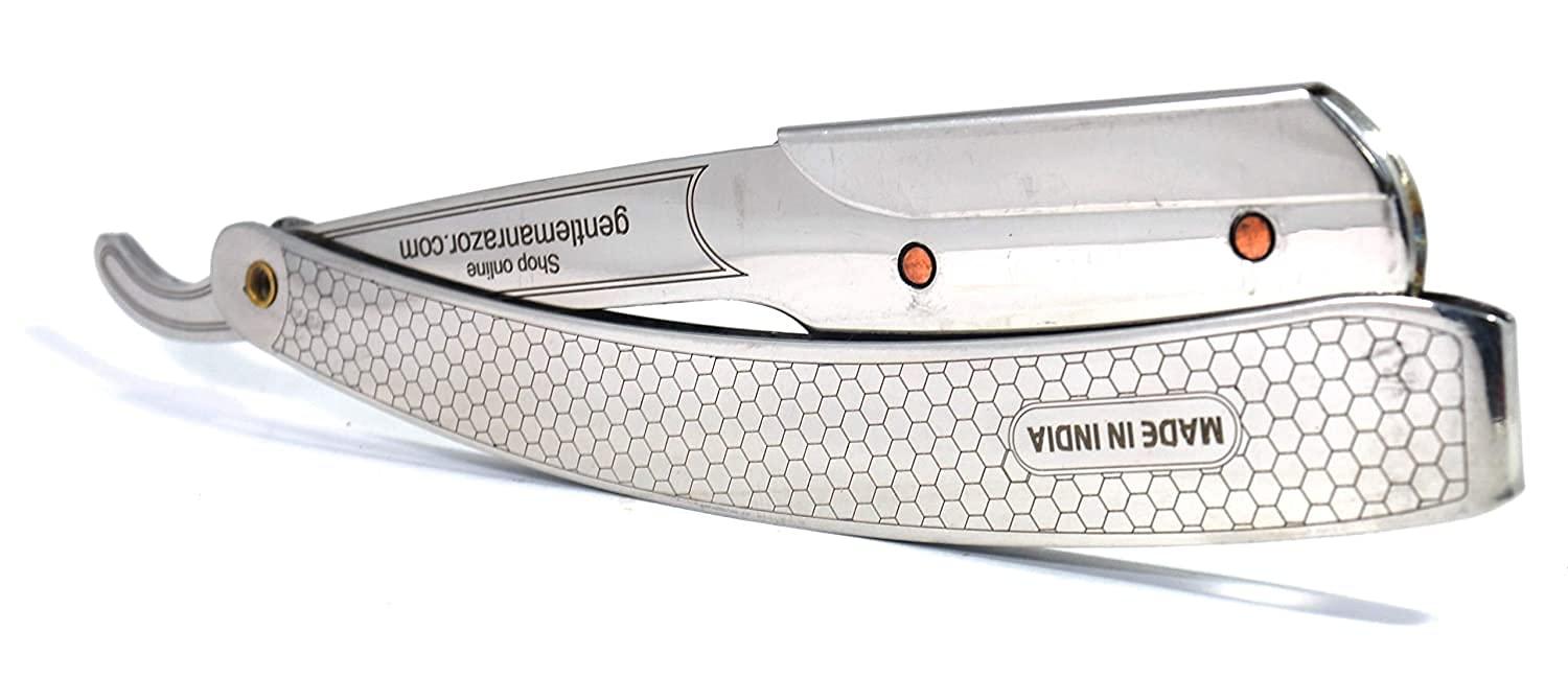 Fortive Fortive Gentlem Shaving Razor Stainless Steel Straight Edge Barber Razor For Men Well Balanced Sliding Style Weight (FREE Blade Inside)