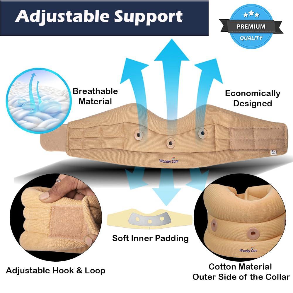 Wonder Care Wonder Care Cervical Collar for Neck Pain Soft Neck Support Brace for Spondylitis Neck Pain Relief for Men & Women (XL)