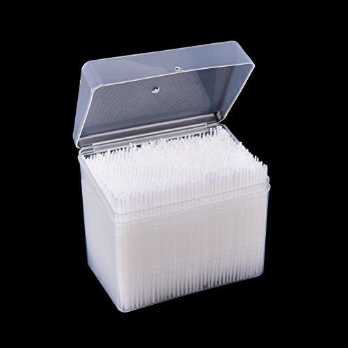 JiaUfmi JiaUfmi 1100Pcs Dental Picks Plastic Toothpick Oral Hygiene 2 Way Interdental Brush Stick