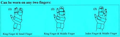 WITSOUL WITSOUL Two Fingers Splint Trigger Finger Adjustable Brace, Metal Straightening Immobilizer Splint Full Hand and Wrist Support fit Left and Right BOTH HAND (M)