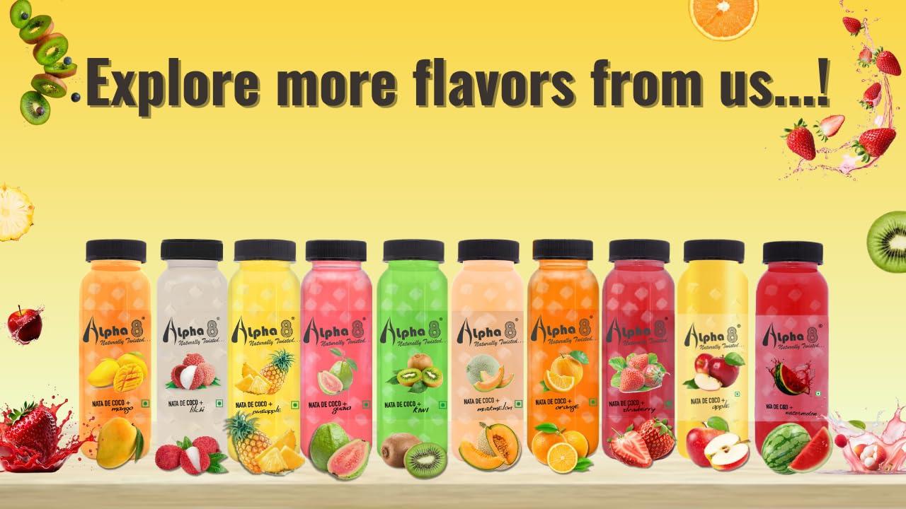 ALPHA 8 ALPHA 8 Natural Energizer & Immunity Booster, Healthy Juice, High Fiber, Real Natural Taste Juice (Pineapple, 200 ml (Pack of 24))